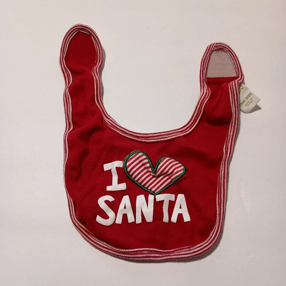 Circo One Size Christmas Baby Bib 'I Love Santa'